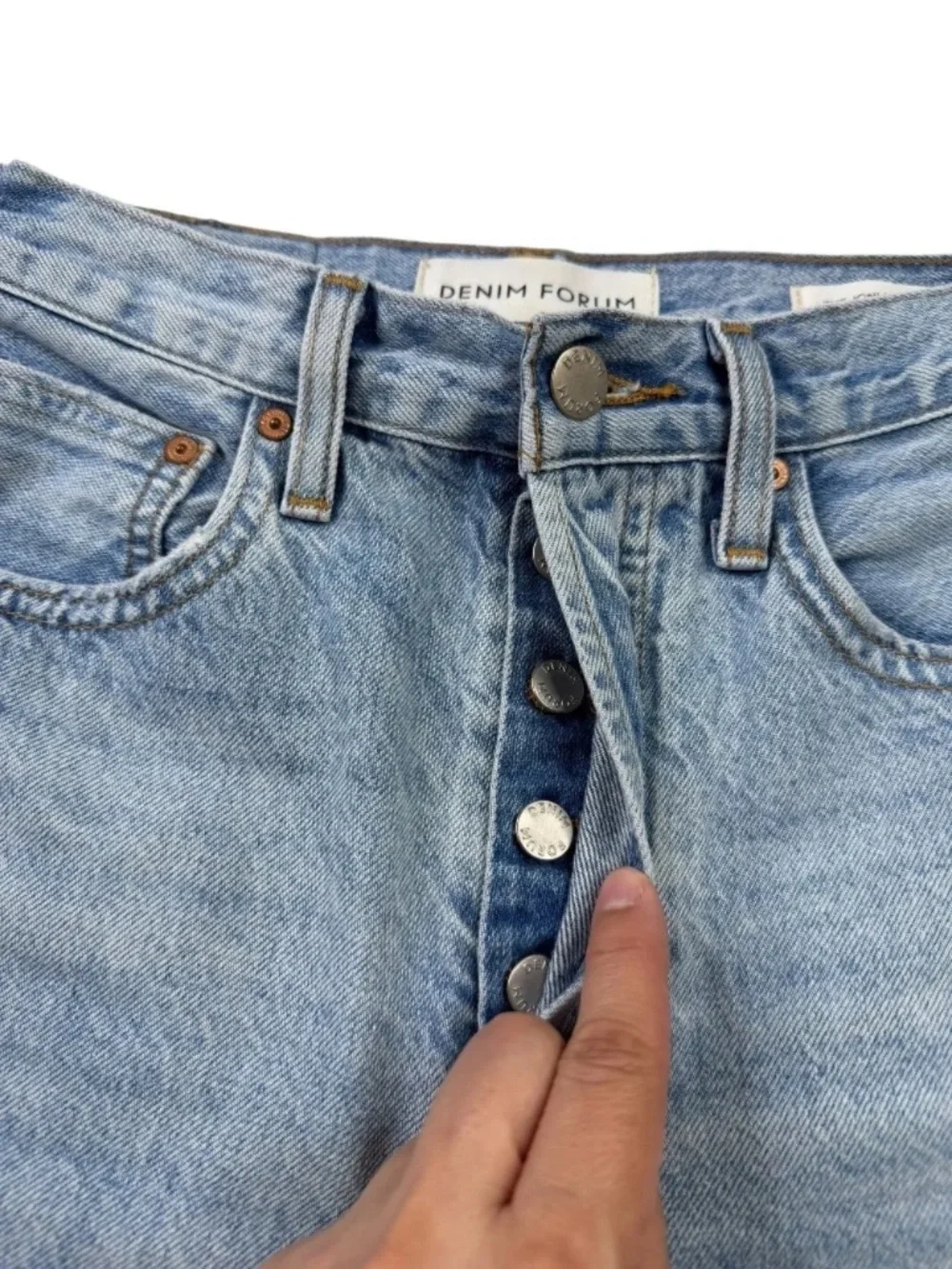 Denim Forum The Joni High Rise Loose Jeans Light Wash Size 24 29L